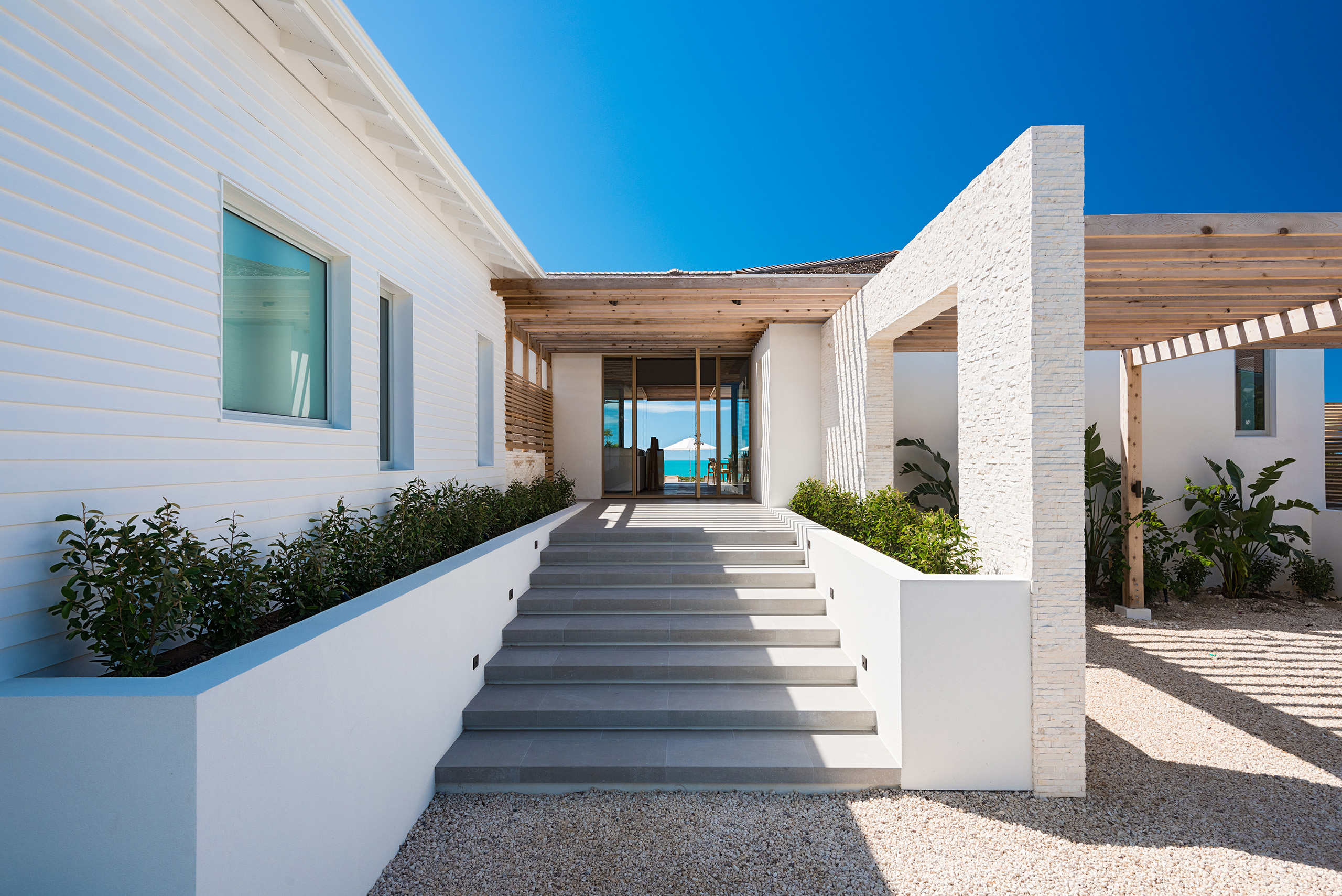 View of the entrance to Hesperides House