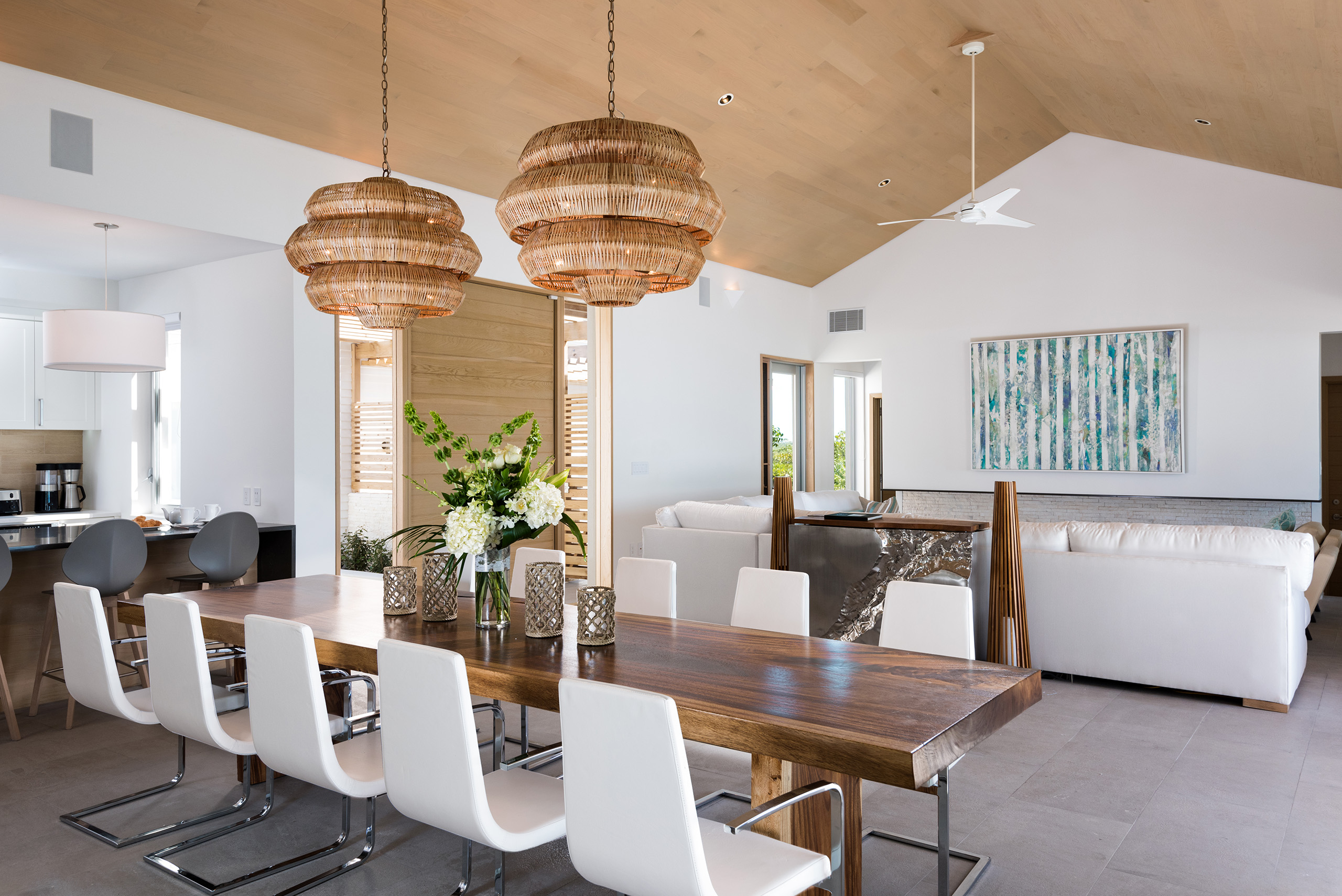 View of the open plan living and dining areas