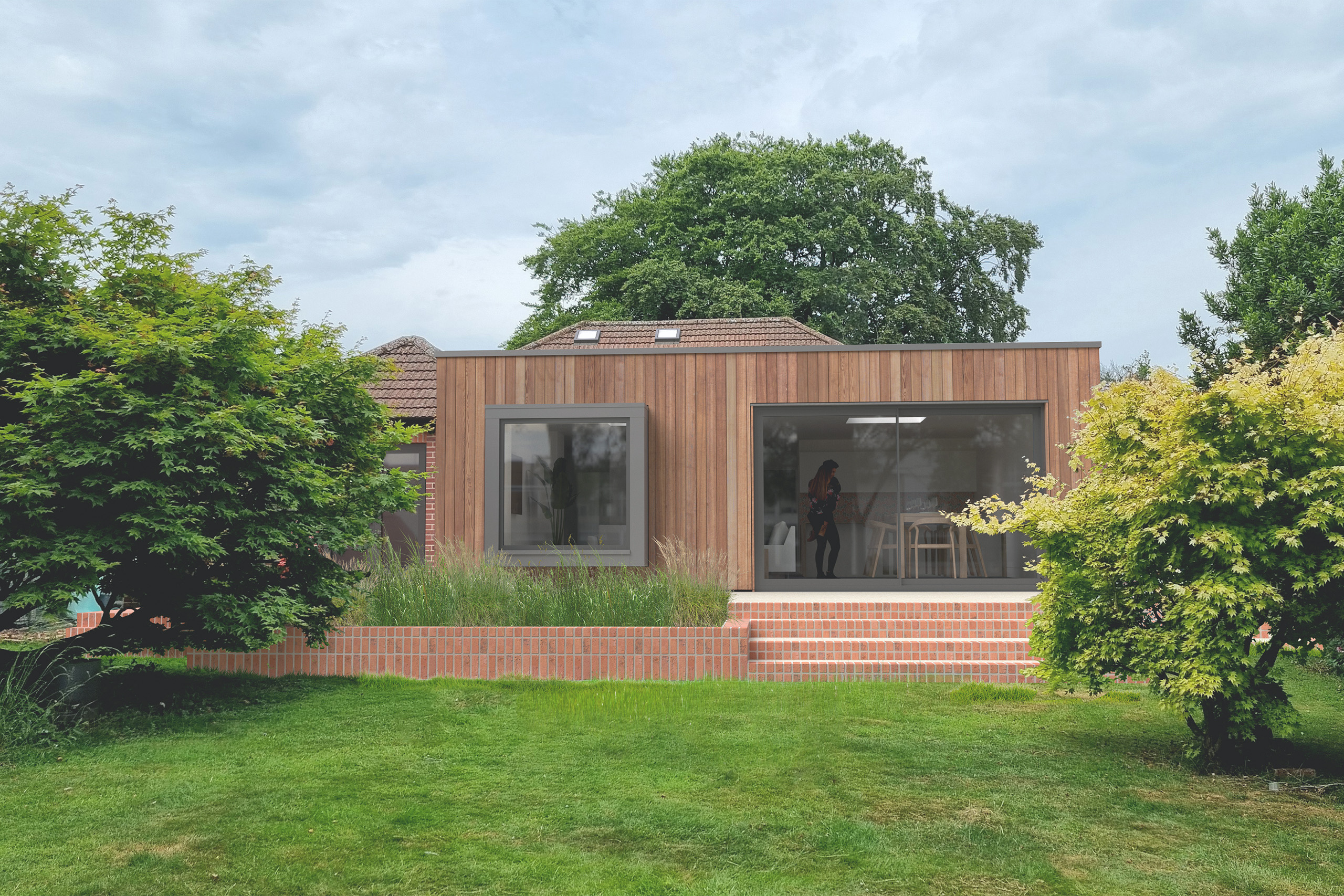 3d render of the proposed extension