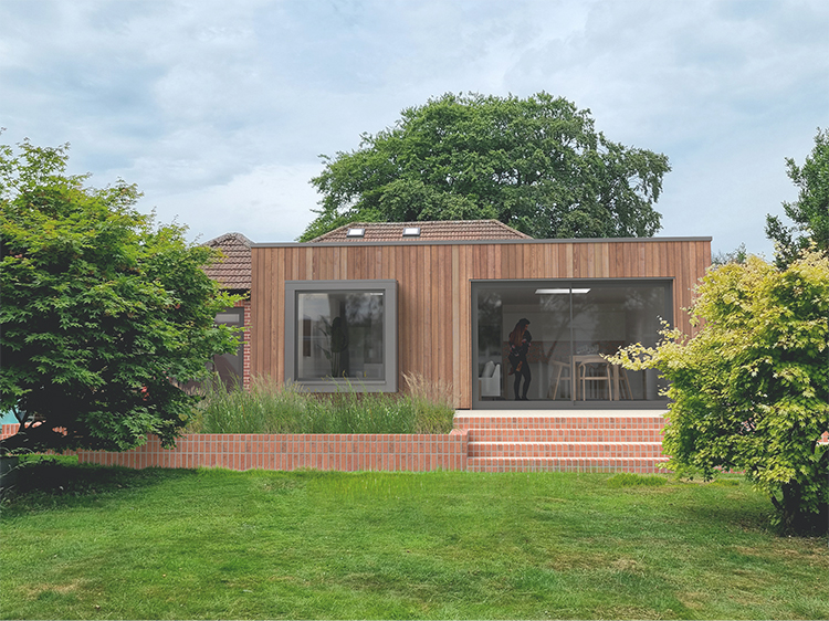 3d render of the proposed extension