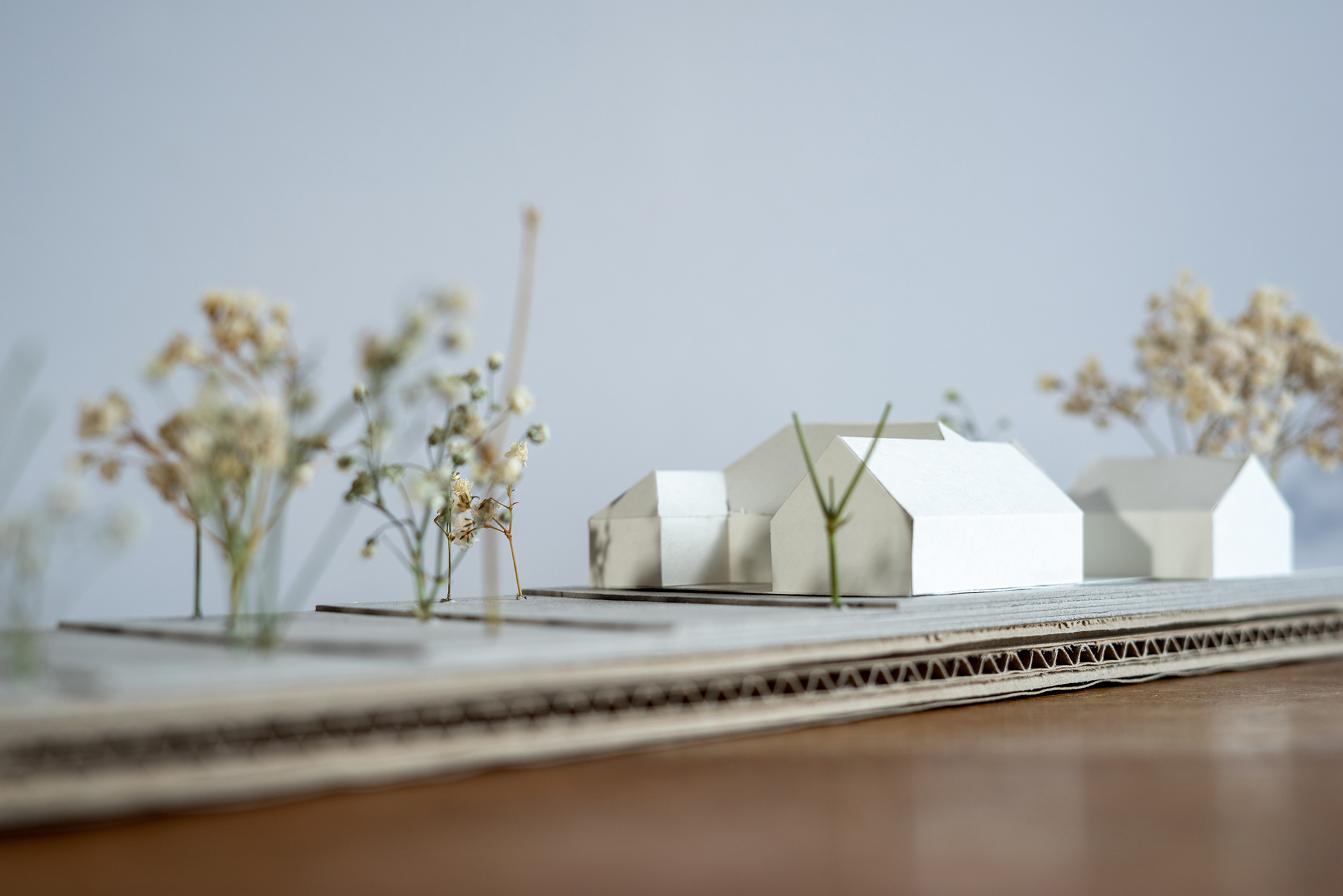 View of developmental massing model