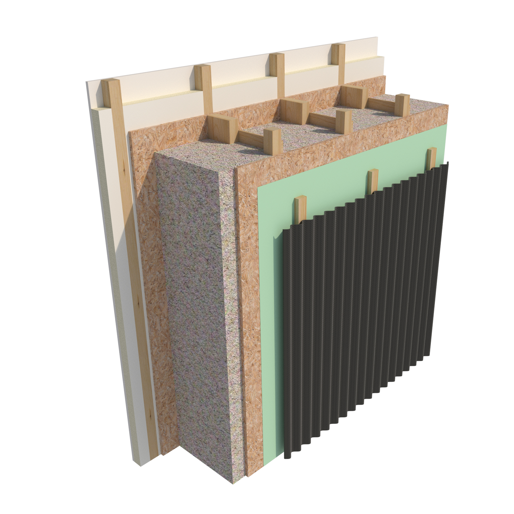 An 3d view of the wall-build-up at Firs Field
